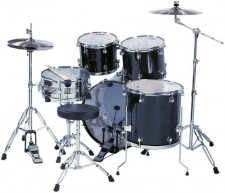 PP300 Performance Percussion 5 Piece Drum Kit - Black